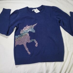 Epic Threads Blue Unicorn Sweater Girls Size XL Nwt
